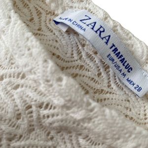 White knitted top from Zara size medium